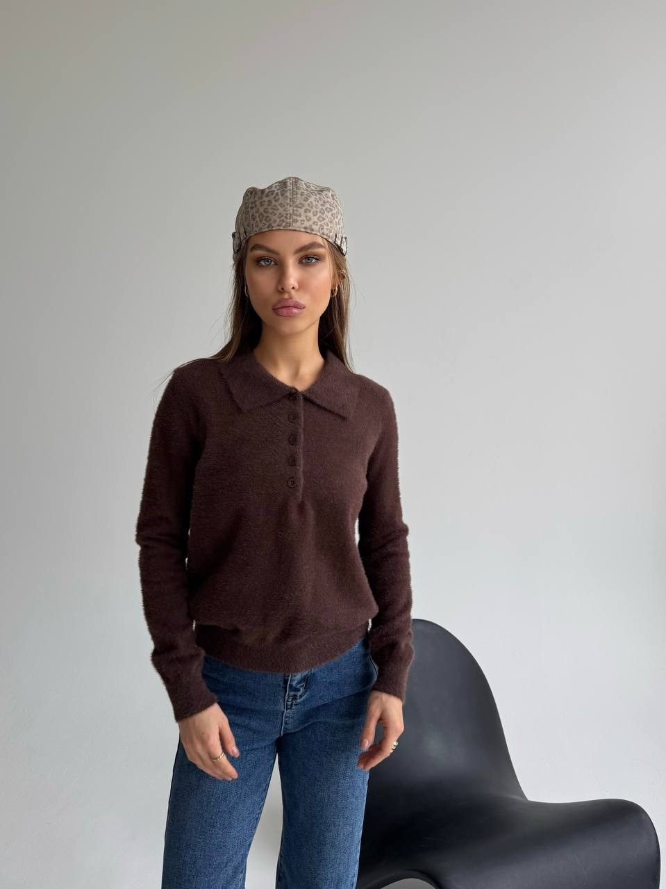 кофта женская,свитер с воротником,джемпер,джемпер трикотажный,женский свитер