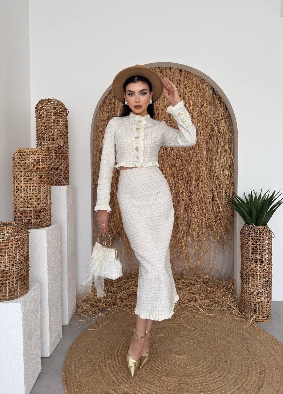 стильные костюмы,твидовые костюмы,элегантные наряды,твидовый костюм с юбкой