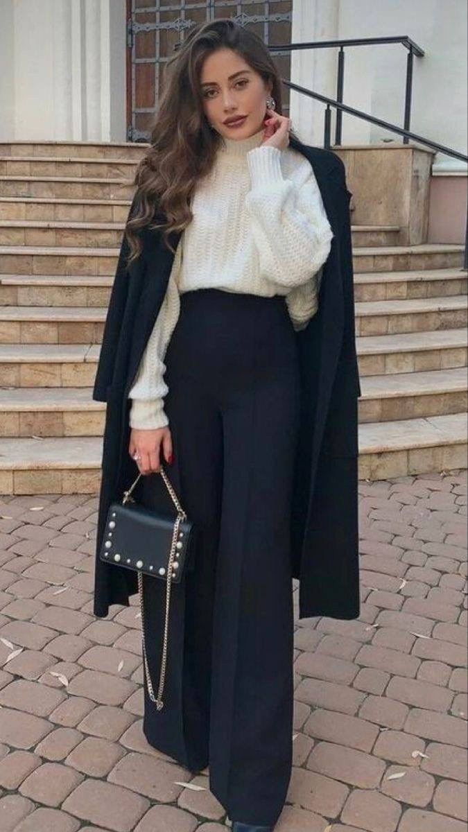 модные брюки палаццо,модные образы,элегантные образы,одежда для девушек модная,образ с брюками палаццо