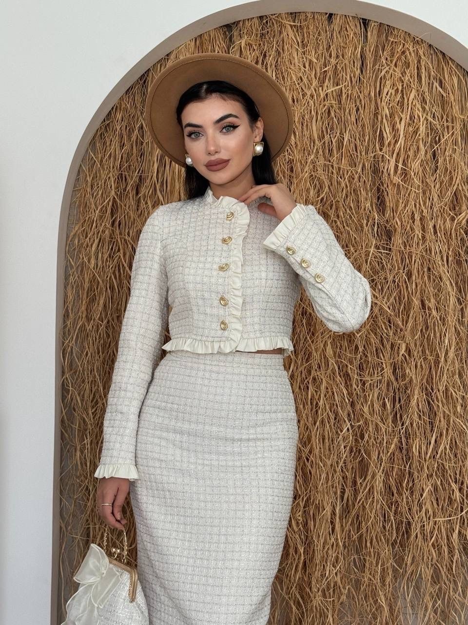 стильные костюмы,твидовые костюмы,элегантные наряды,твидовый костюм с юбкой