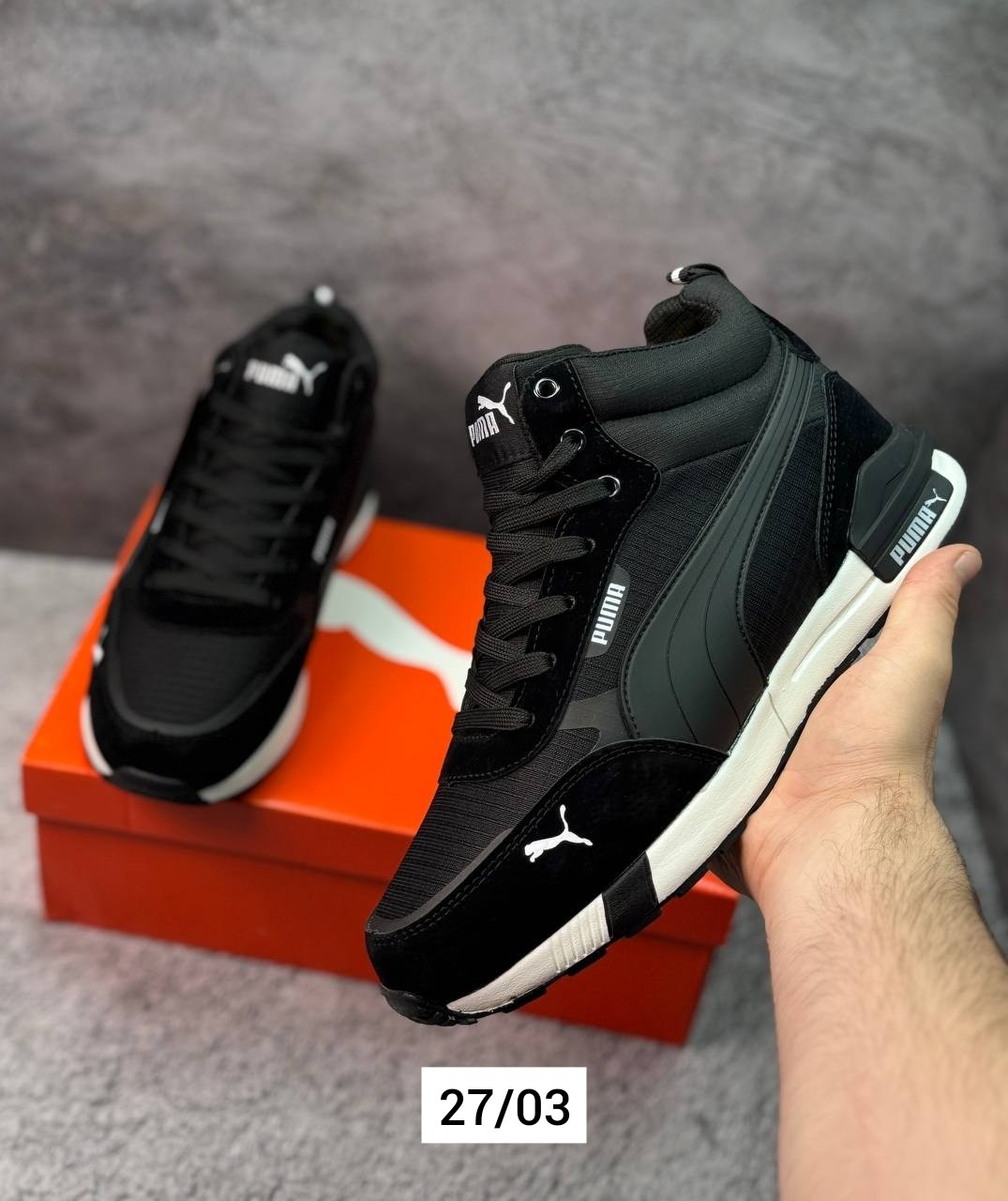 зимние кроссовки puma,мужские кроссовки puma,кроссовки puma,зимние кожаные кроссовки мужские пума,зимние кроссовки пума мужские