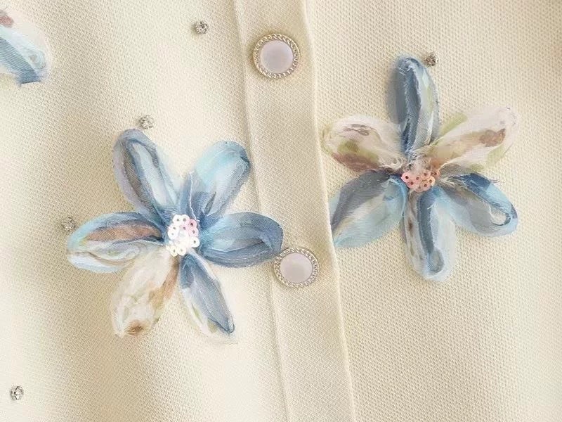 женский вязаный кардиган,женский трикотажный кардиган с цветочными,кардиган вязаное,кардиган стильный,кардиган