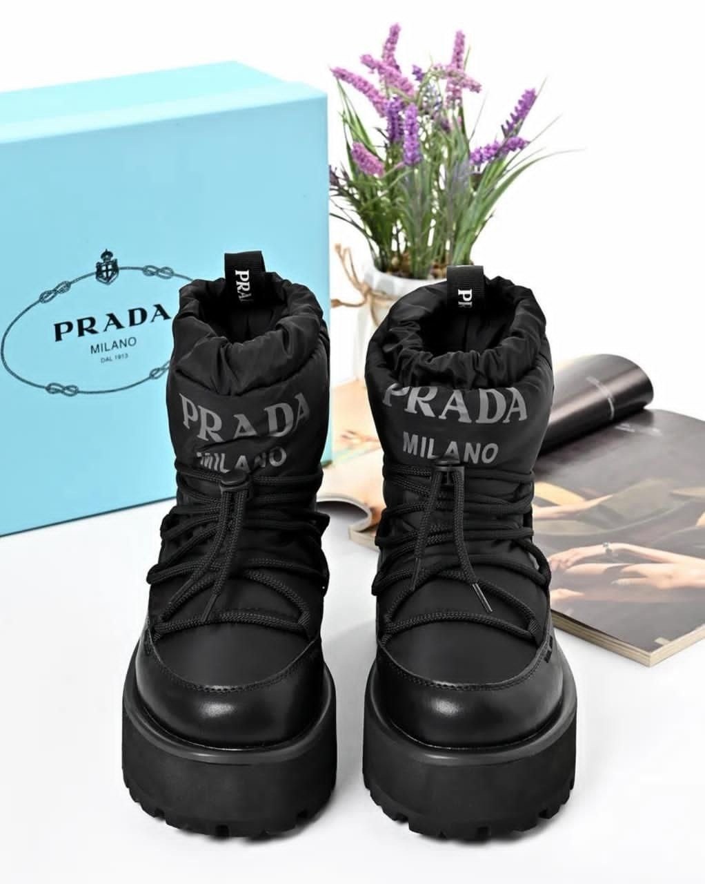 дутики prada,,дутики прада женские,прада ботинки,дутики женские