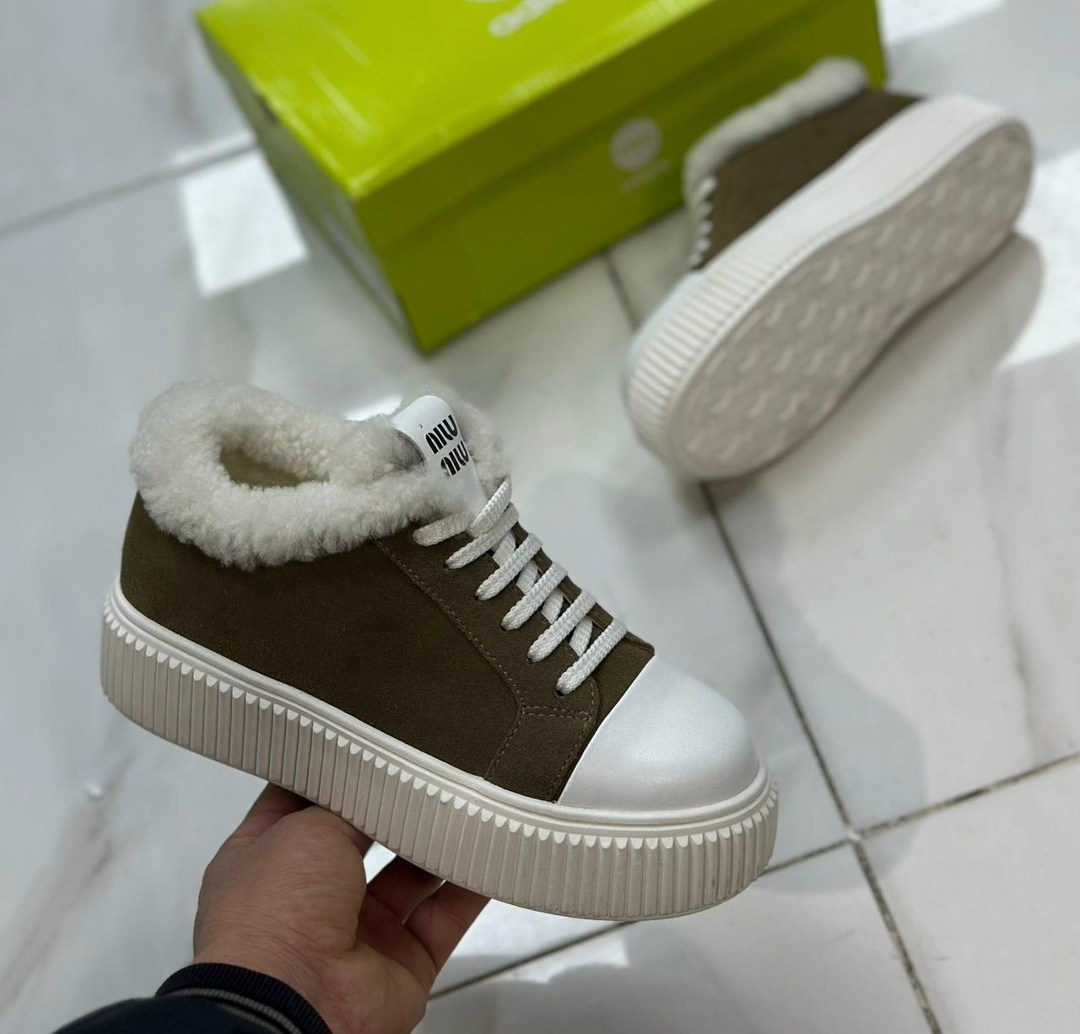 ,кеды миу миу,женские кроссовки с мехом,кеды miu miu,кеды miu miu женские
