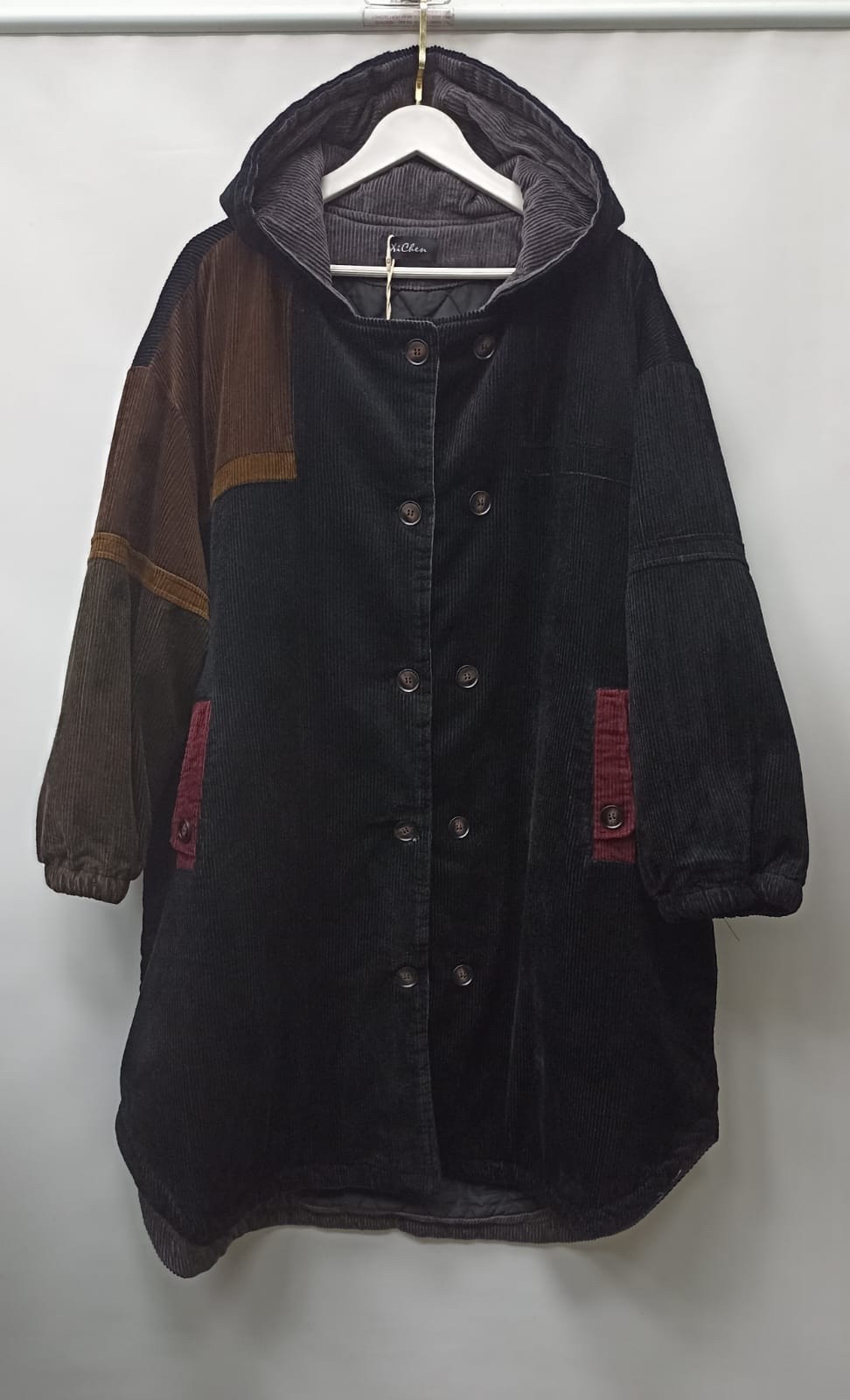 куртка в стиле пэчворк,утепленное пальто,пальто женский,повседневная куртка,джинсовое пальто