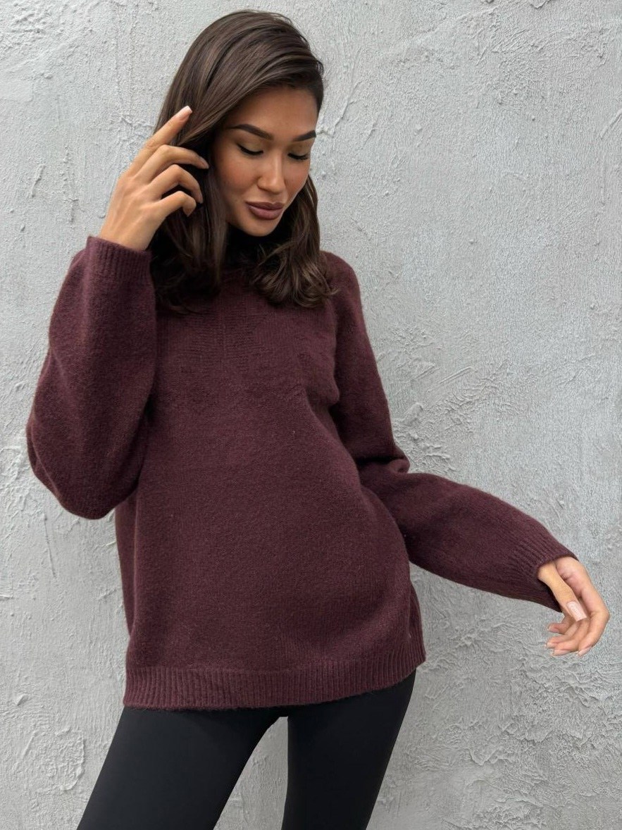 бордовый свитер,свитера женские,женская кофта,свитеры вязаные,свитер вязаный с горлом