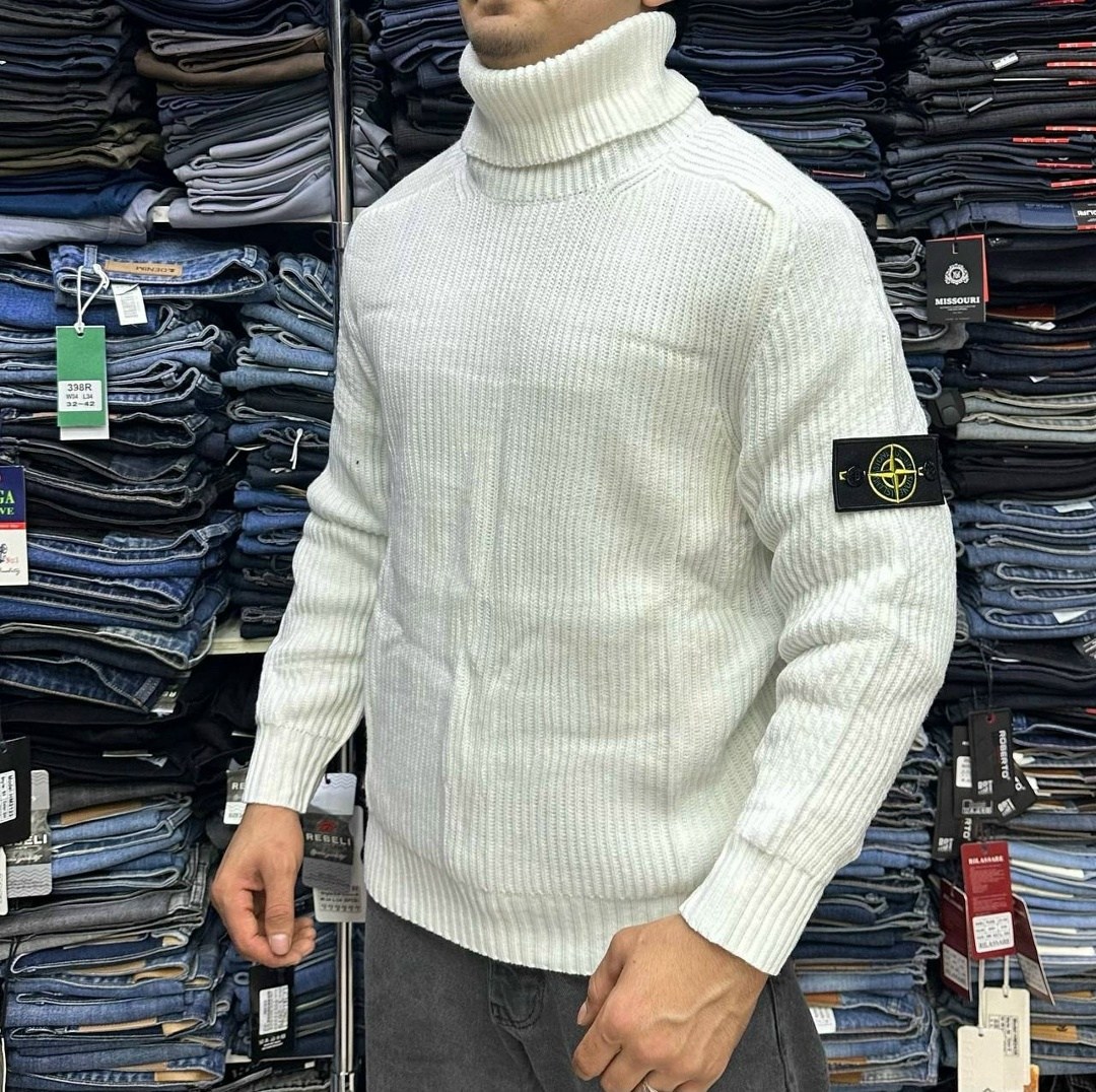 водолазка стон исланд,водолазка стон айленд серая,свитер stone island,свитер стон айленд,свитер из шерсти с горлом stone island