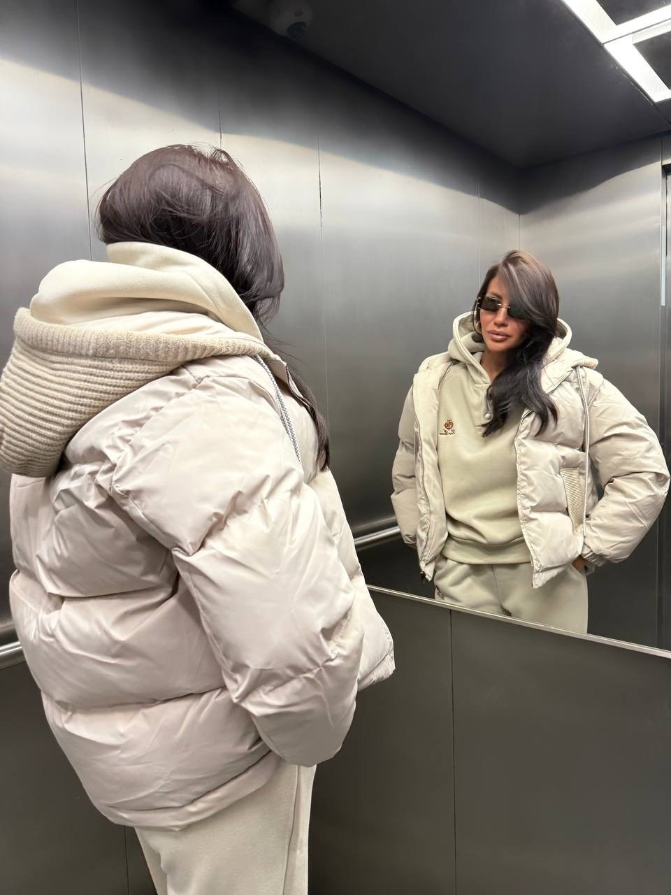 куртка модная,костюм тройка с курткой,стильные костюмы,куртка дутая оверсайз,одежда пуховик