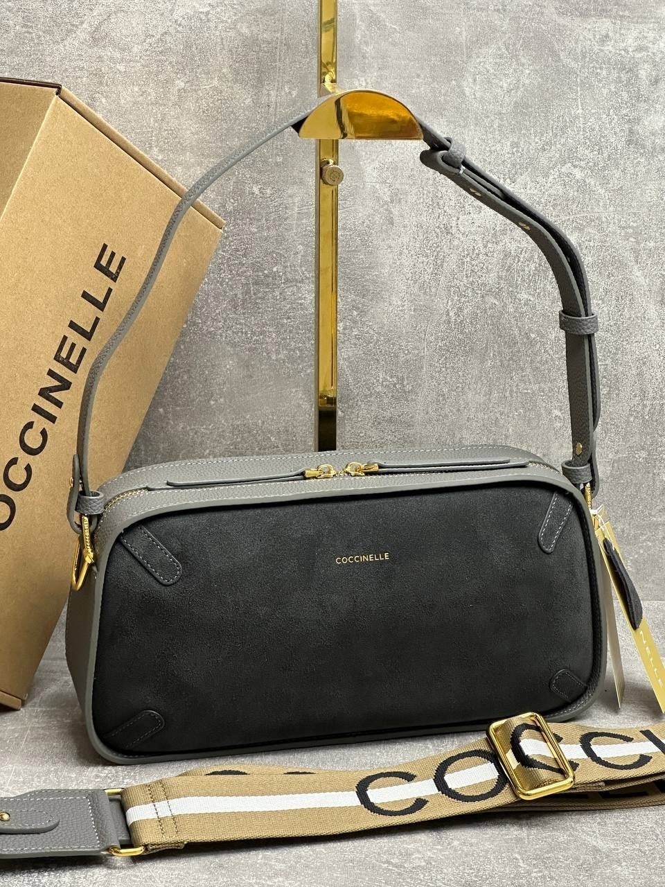 сумка coccinelle,женская сумка coccinelle,сумки,замшевая сумка,сумка arlettis coccinelle бордовый