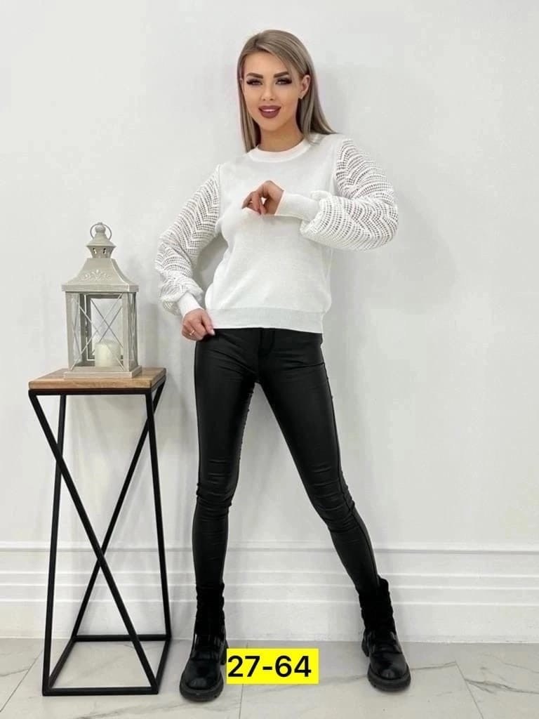 женская кофта,белый свитер женский,свитера женские,кофта с ажурными рукавами,толстовка кофта