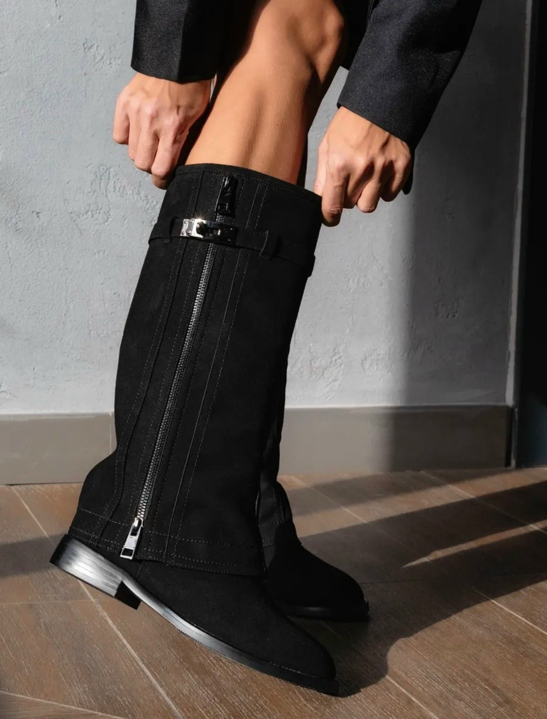 высокие сапоги,женские сапоги,сапоги модные,замшевые сапоги,сапоги черный