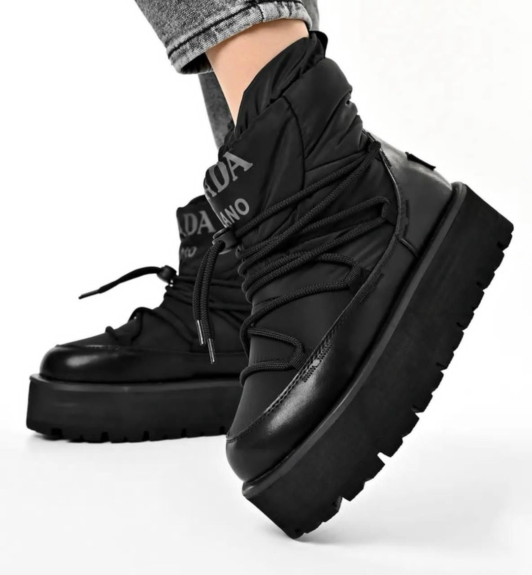 дутики prada,,дутики прада женские,прада ботинки,дутики женские