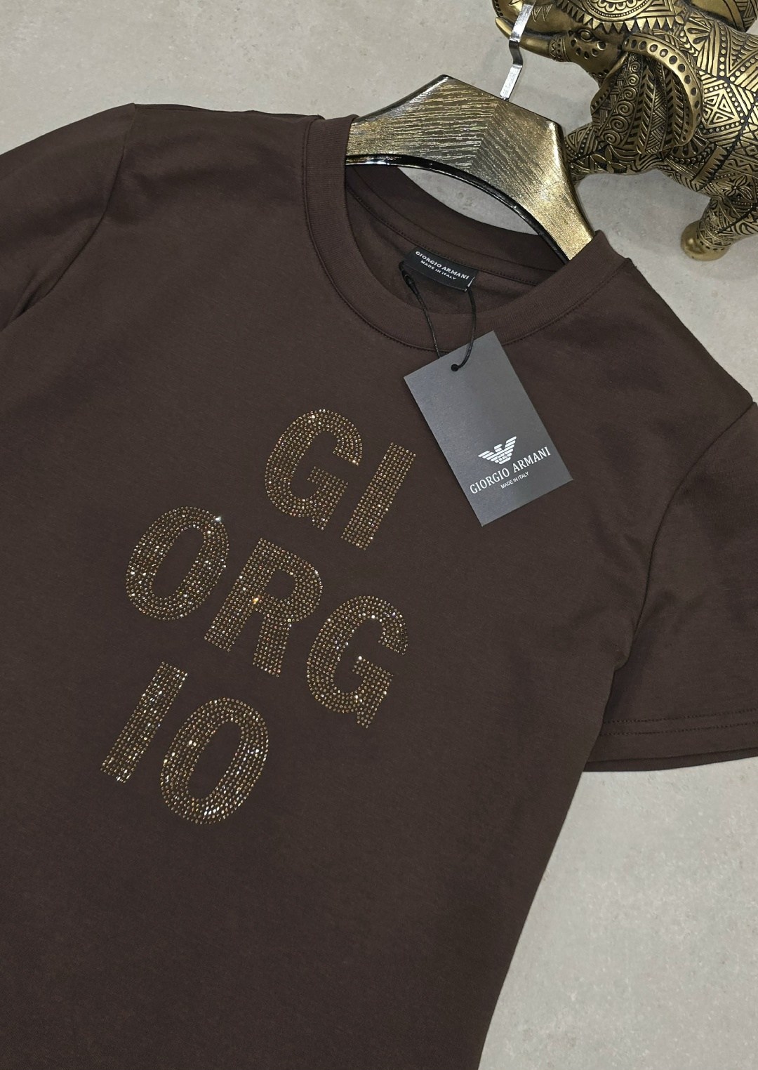 футболка dolce gabbana,футболки мужские,футболка,коричневая футболка,футболки для мужчин