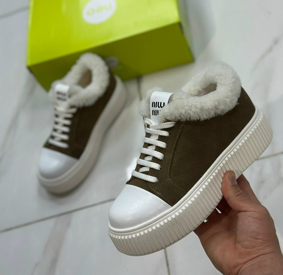 ,кеды миу миу,женские кроссовки с мехом,кеды miu miu,кеды miu miu женские