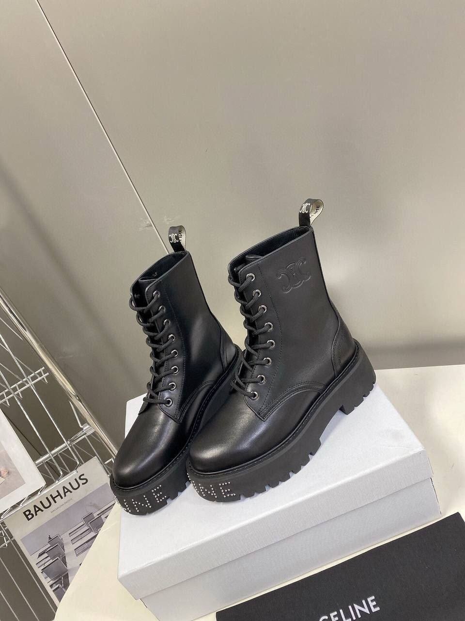 ботинки celine,кожаные ботинки celine,ботинки женские celine,,ботинки celine 2025