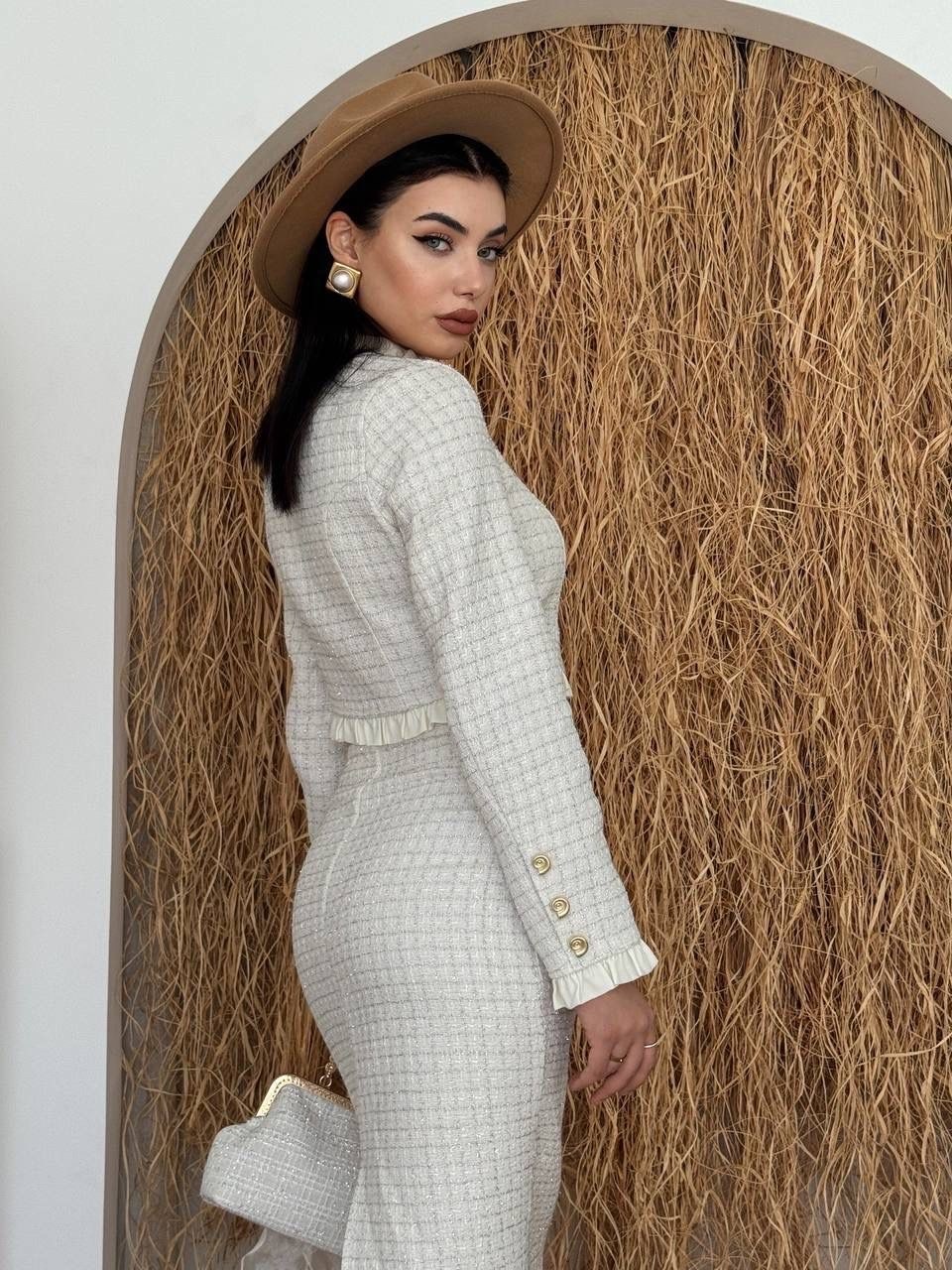 стильные костюмы,твидовые костюмы,элегантные наряды,твидовый костюм с юбкой