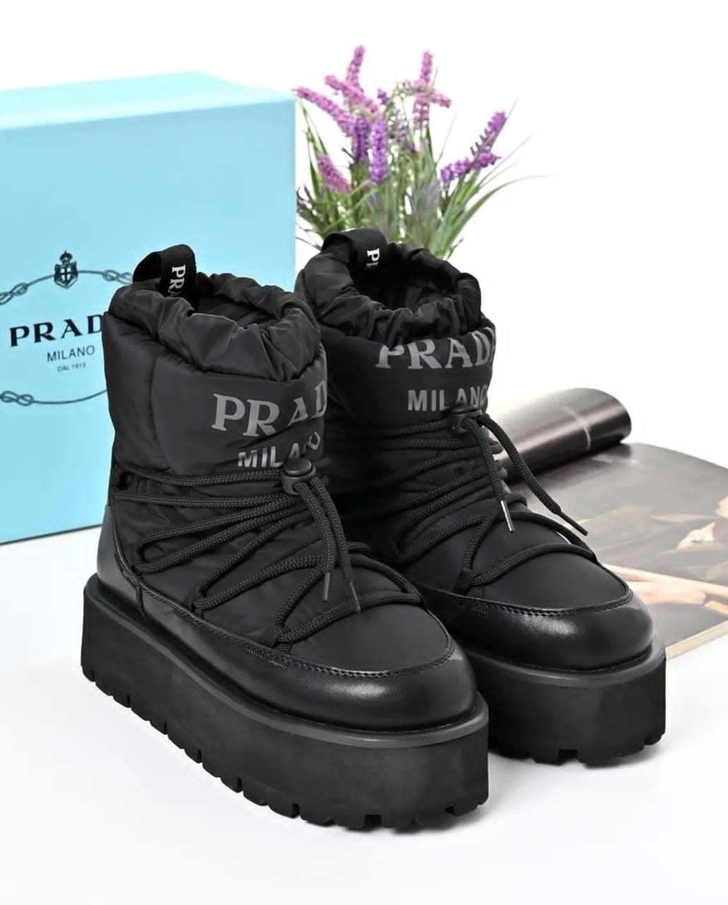 дутики prada,,дутики прада женские,прада ботинки,дутики женские