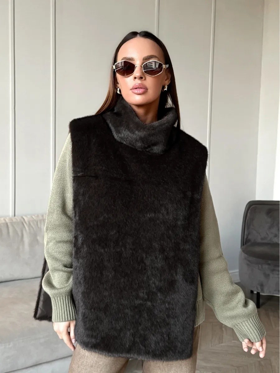 манишка меховая,меховая жилет,манишка норковая,манишка меховая женская,женский меховой жилет