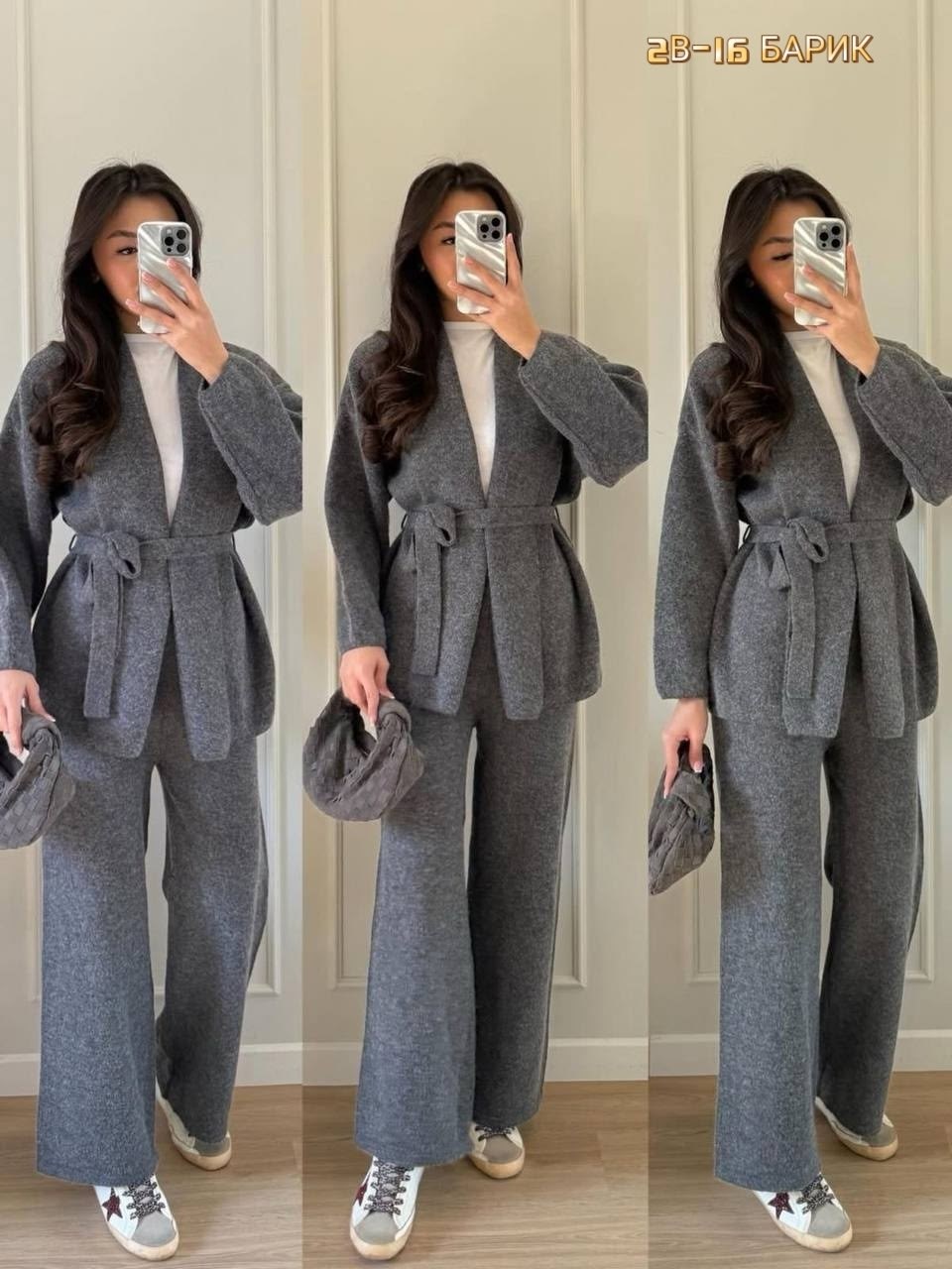 костюмы брючные,костюмы женские брючные,серый брючный костюм,теплый брючный костюм,стильные костюмы