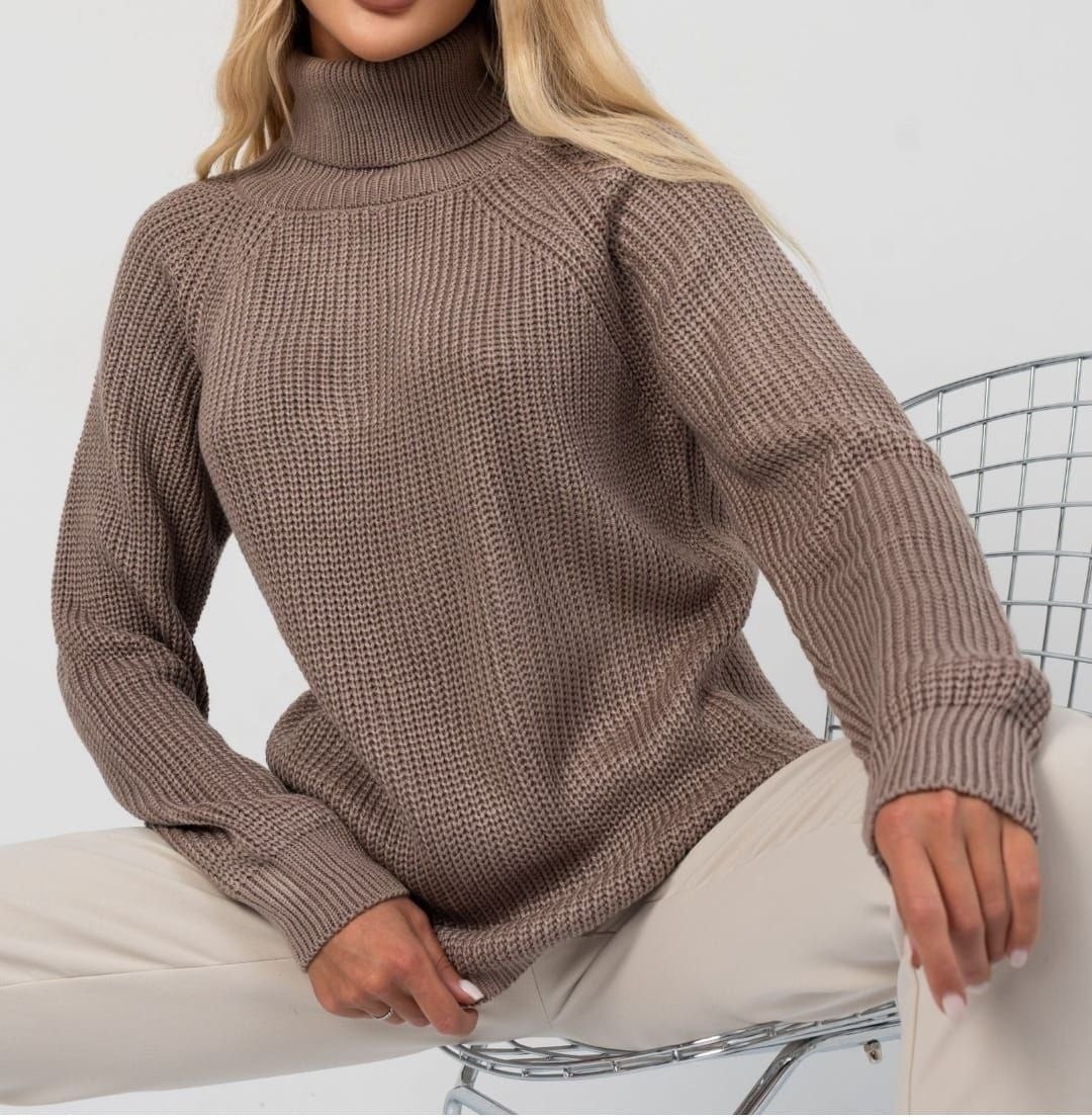 свитер оверсайз с горлом вязаный теплый beige,свитер оверсайз с горлом вязаная теплая,свитера женские,свитер женский зеленый,свитер вязаный женский