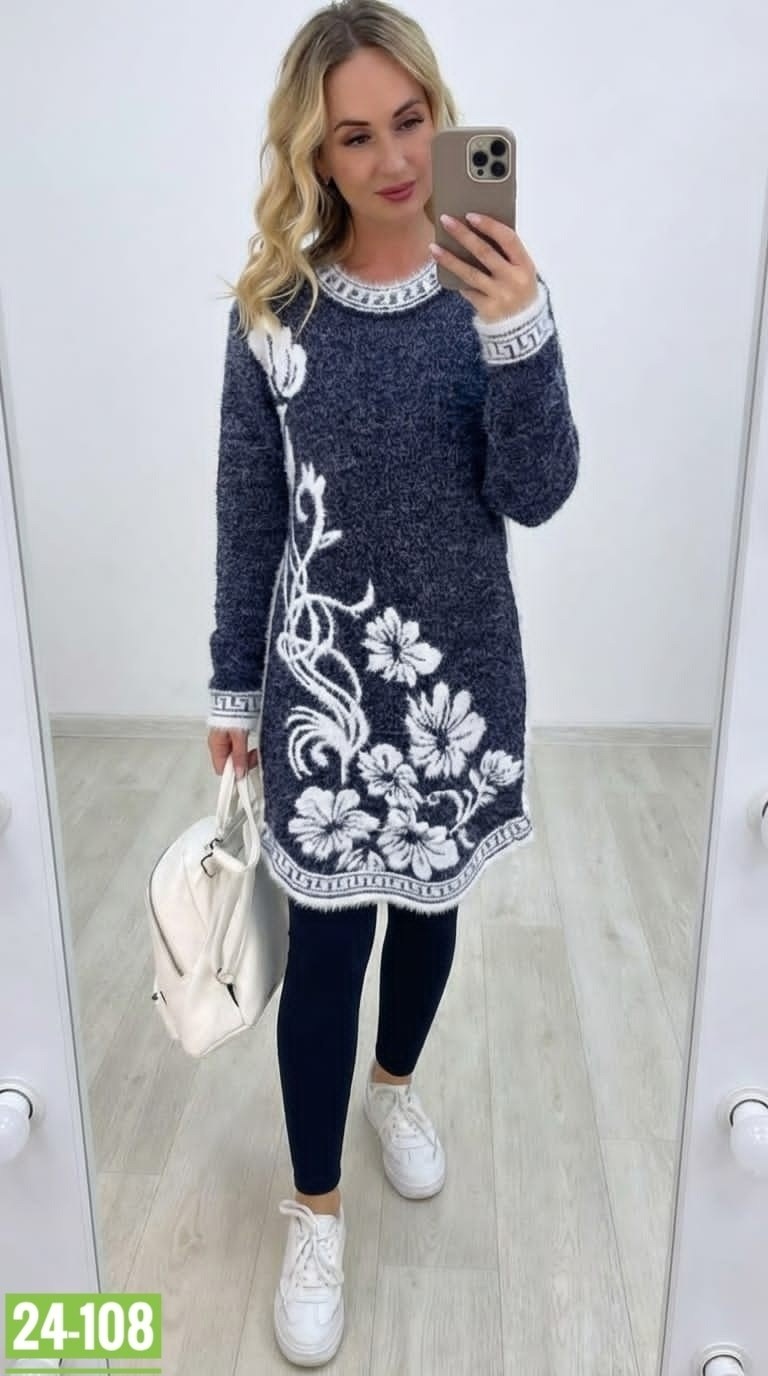 туника женская,туника теплая,вязаная туника,платье женское вязаное,свитер туника