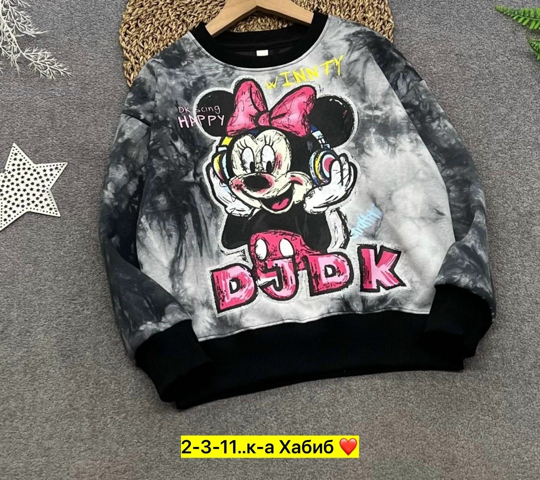 кофта для девочек,свитшот женская,свитшот для девочки минни,кофты молодежные,детский свитшот