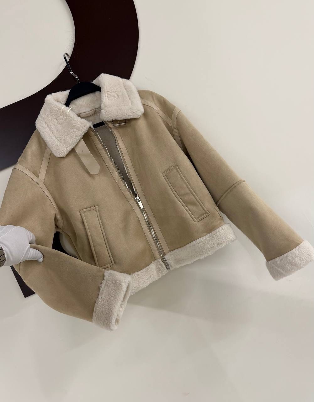 дубленка женская,дубленка авиатор,куртка дубленка,теплая куртка,замшевая куртка