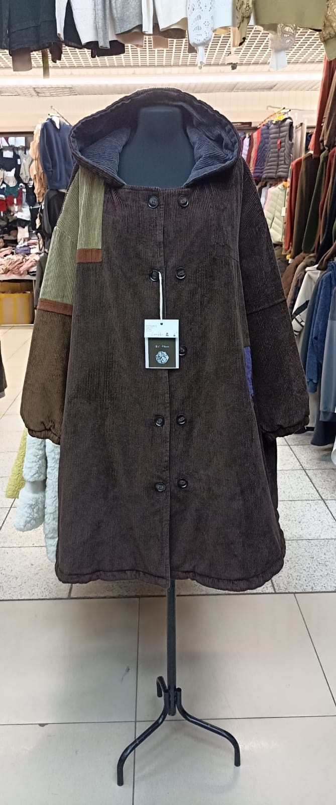 куртка в стиле пэчворк,утепленное пальто,пальто женский,повседневная куртка,джинсовое пальто