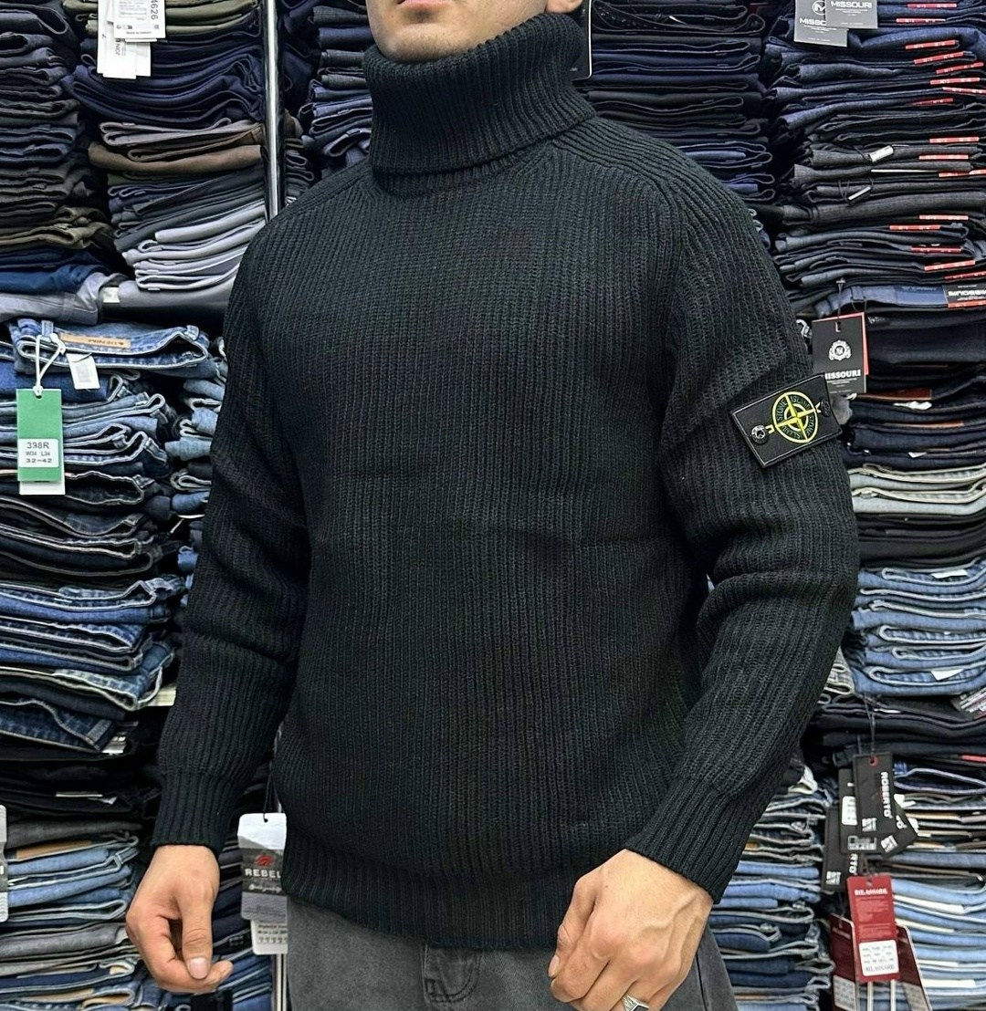 водолазка стон исланд,водолазка стон айленд серая,свитер stone island,свитер стон айленд,свитер из шерсти с горлом stone island