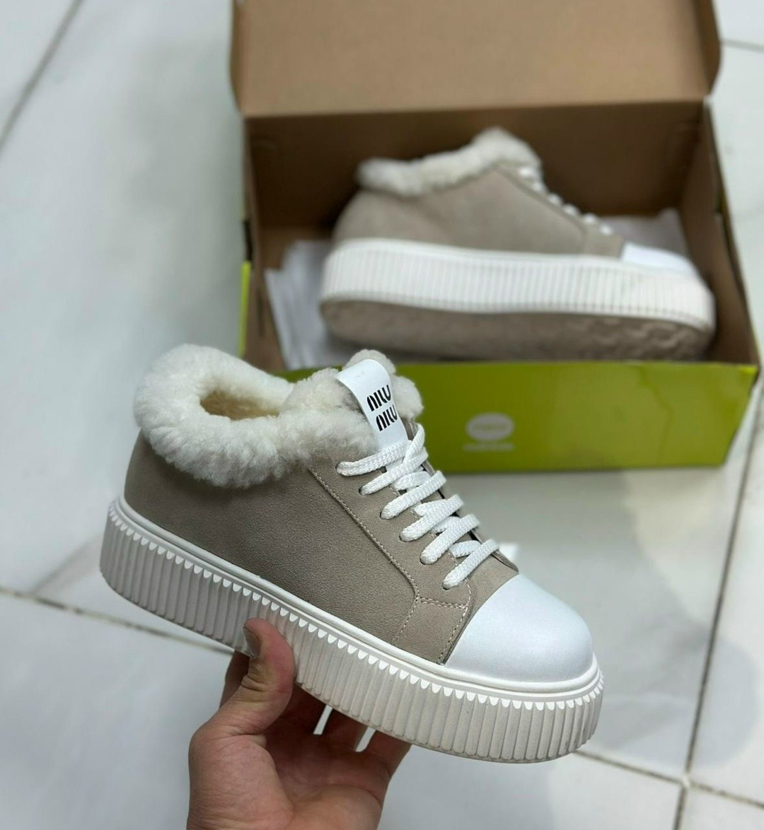 ,кеды миу миу,женские кроссовки с мехом,кеды miu miu,кеды miu miu женские