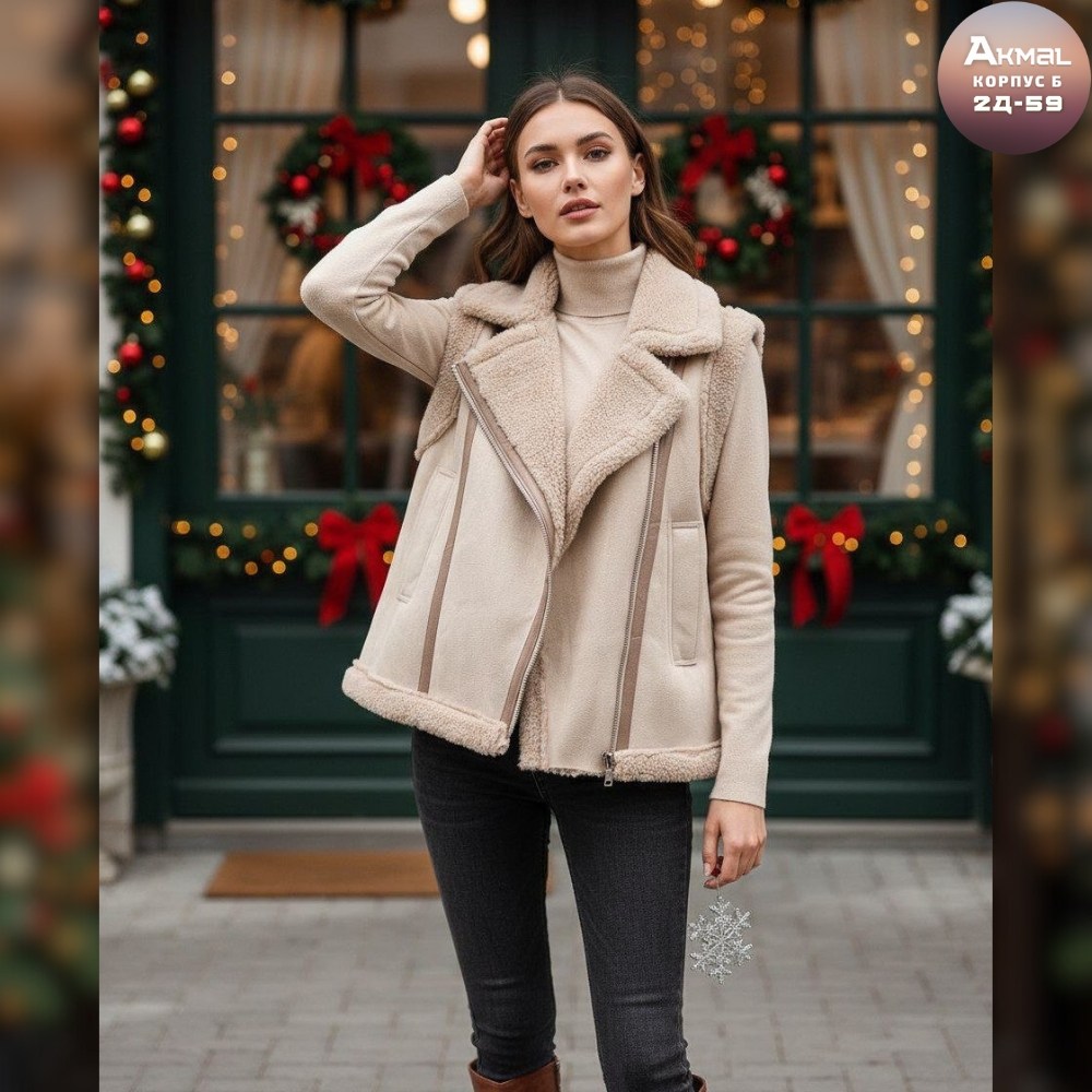 жилетка дубленка,жилет меховой,жилетка дубленка утепленная меховая,дубленка женская,женская жилетка