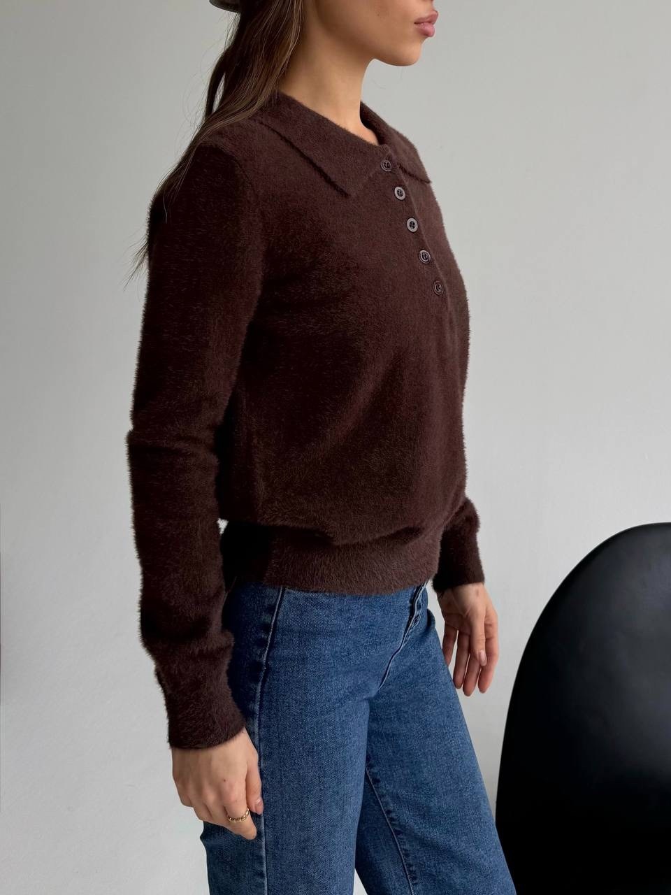 кофта женская,свитер с воротником,джемпер,джемпер трикотажный,женский свитер