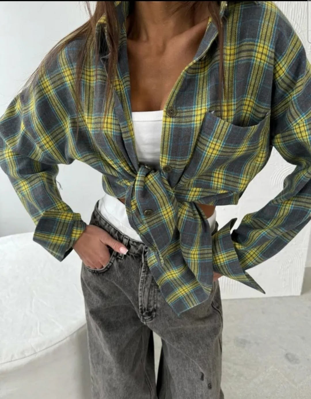 женская рубашка в клетку оверсайз,рубашка в клетку женская,рубашка в клетку,рубашка в клетку оверсайз удлиненная,повседневная рубашка в клетку