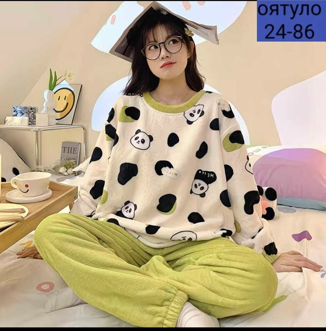 теплая пижама,теплая пижама женская,пижама женская,пижама женская со штанами теплая домашняя плюшевая,костюм теплый женский домашний пижама плюшевая