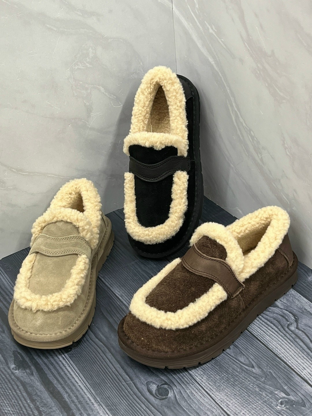 ,лоферы на меху,лоферы с мехам,женская , женская зимняя