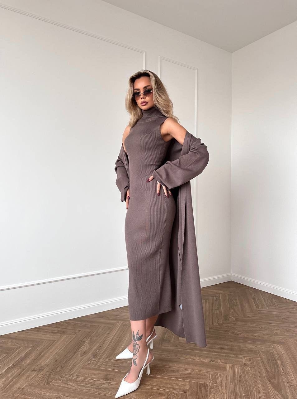 платье вязаное,трикотажное платье,стильное платье,платье,теплое платье