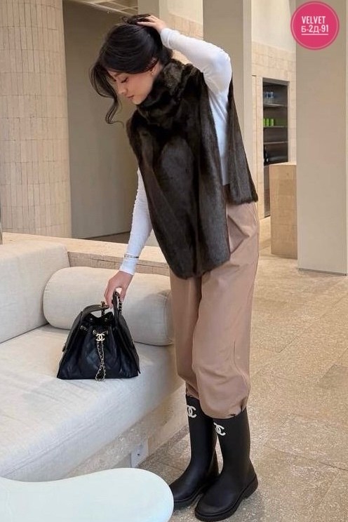 зимняя мода,мода стиль,норковая манишка,шуба модная