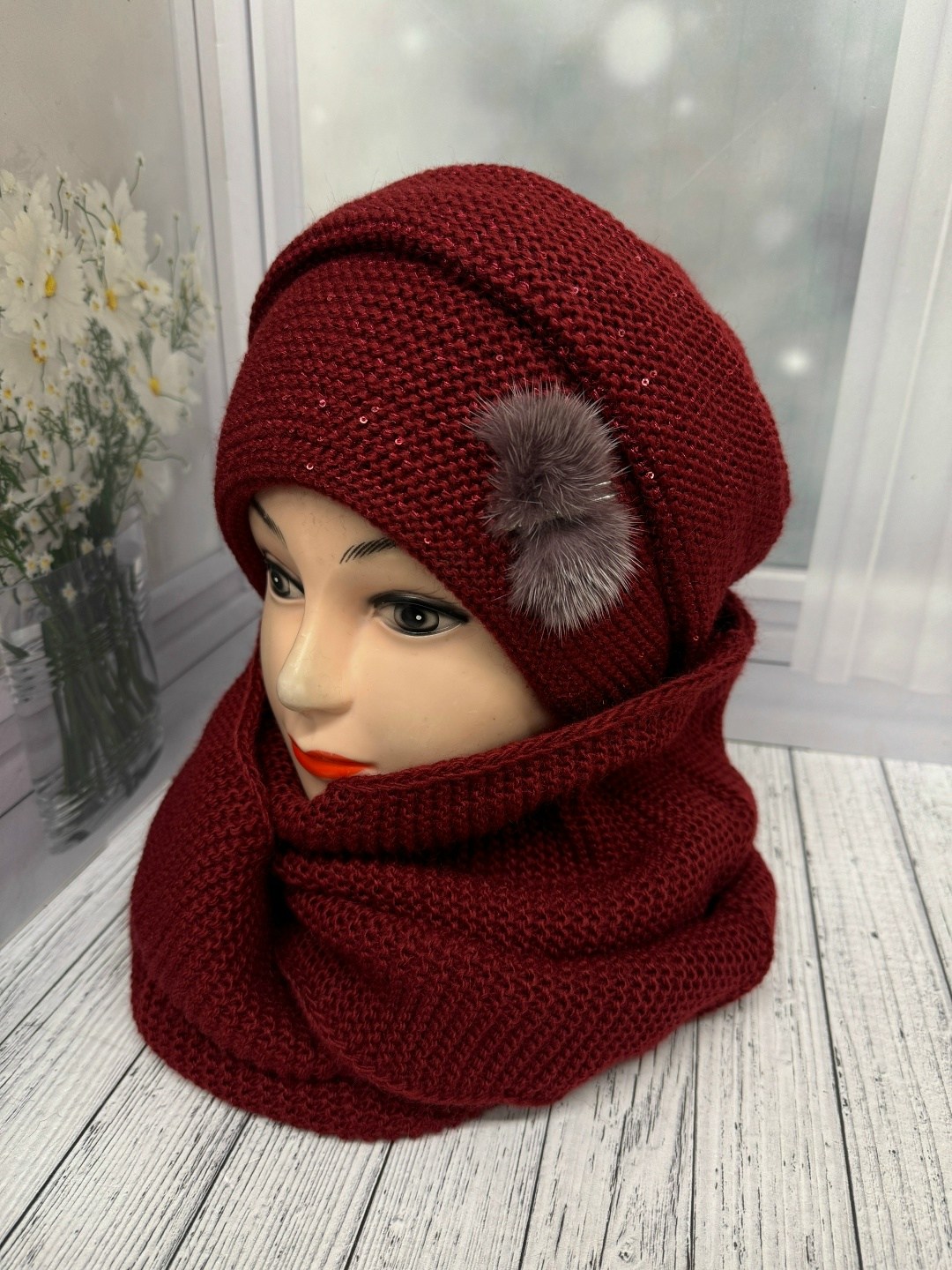 комплект шапка шарф,комплект женский шапка,комплект шапка снуд женский,комплект шапки,шапка снуд