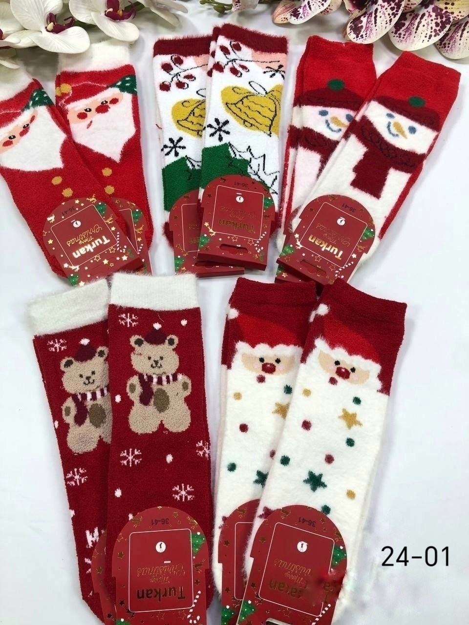 носки женские новогодние,новогодние носки,носки рождественские,набор новогодние носки,turkan merry christmas носки
