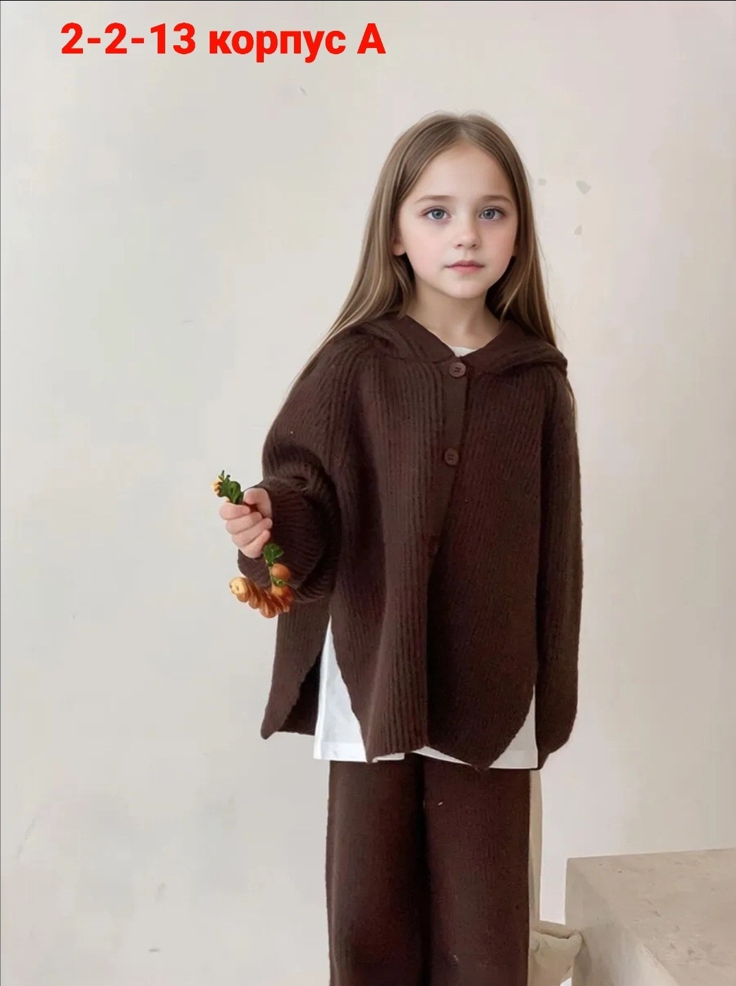 вязаный костюм для девочек,комплект одежды для девочек,корейский свитер,вязаный костюм детский,комплект свитер