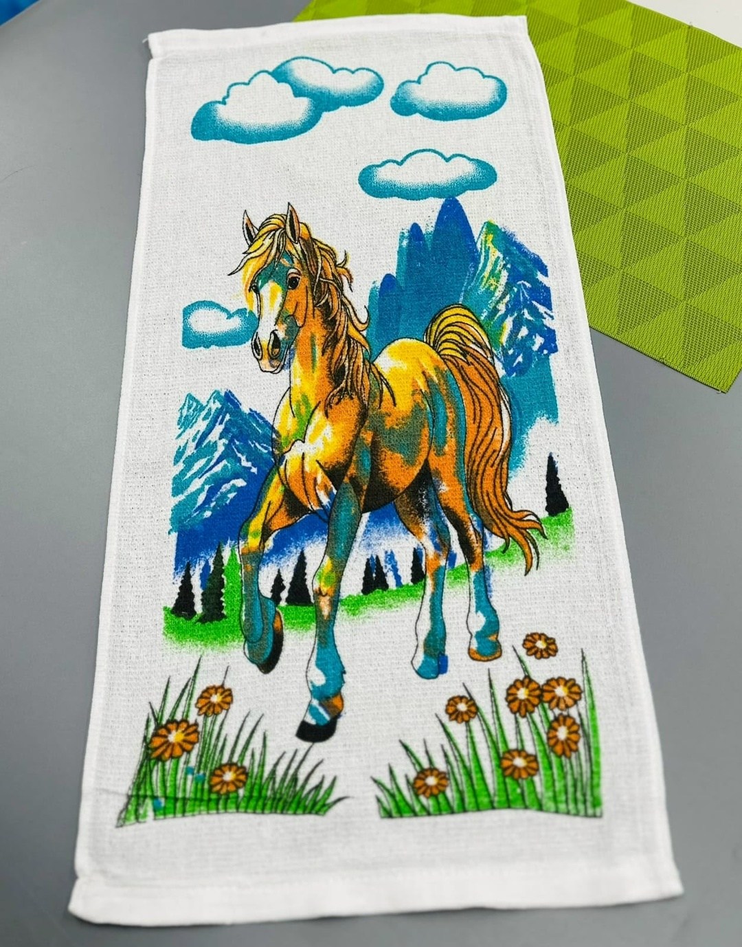 полотенце с лошадью,полотенца для рук,детские полотенца,набор полотенец для рук,махровое полотенце с лошадью