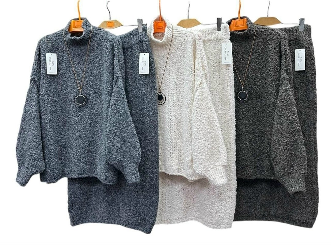 костюм с юбкой вязаный,теплый вязаный костюм с юбкой,вязаные костюмы,костюм женский вязаный с юбкой оверсайз,вязаный костюм женский с юбкой