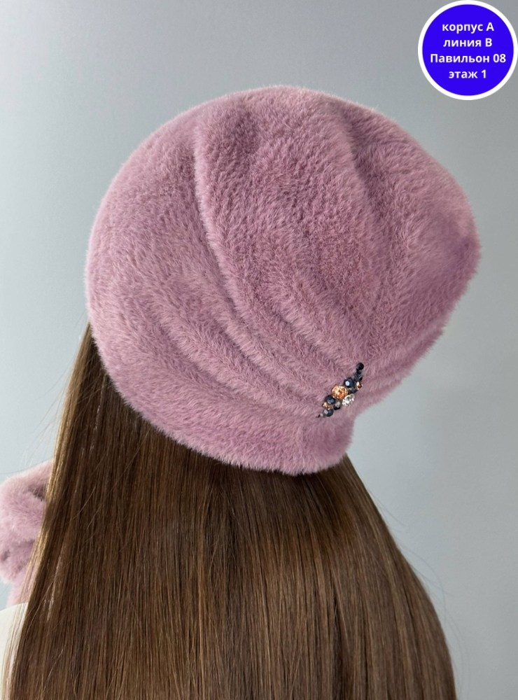 шапка женская,женский зимний пушистый вязаный комплект шапка,комплект шапка снуд,комплект шапки,шапка женская меховая