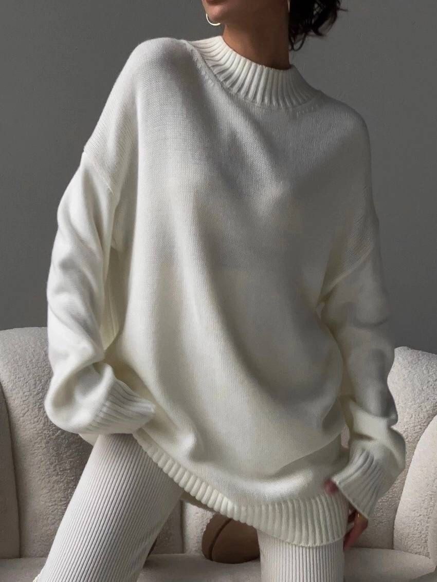 свитер оверсайз джемпер,свитера женские,свитеры модные,белый свитер оверсайз,свитер оверсайз классический