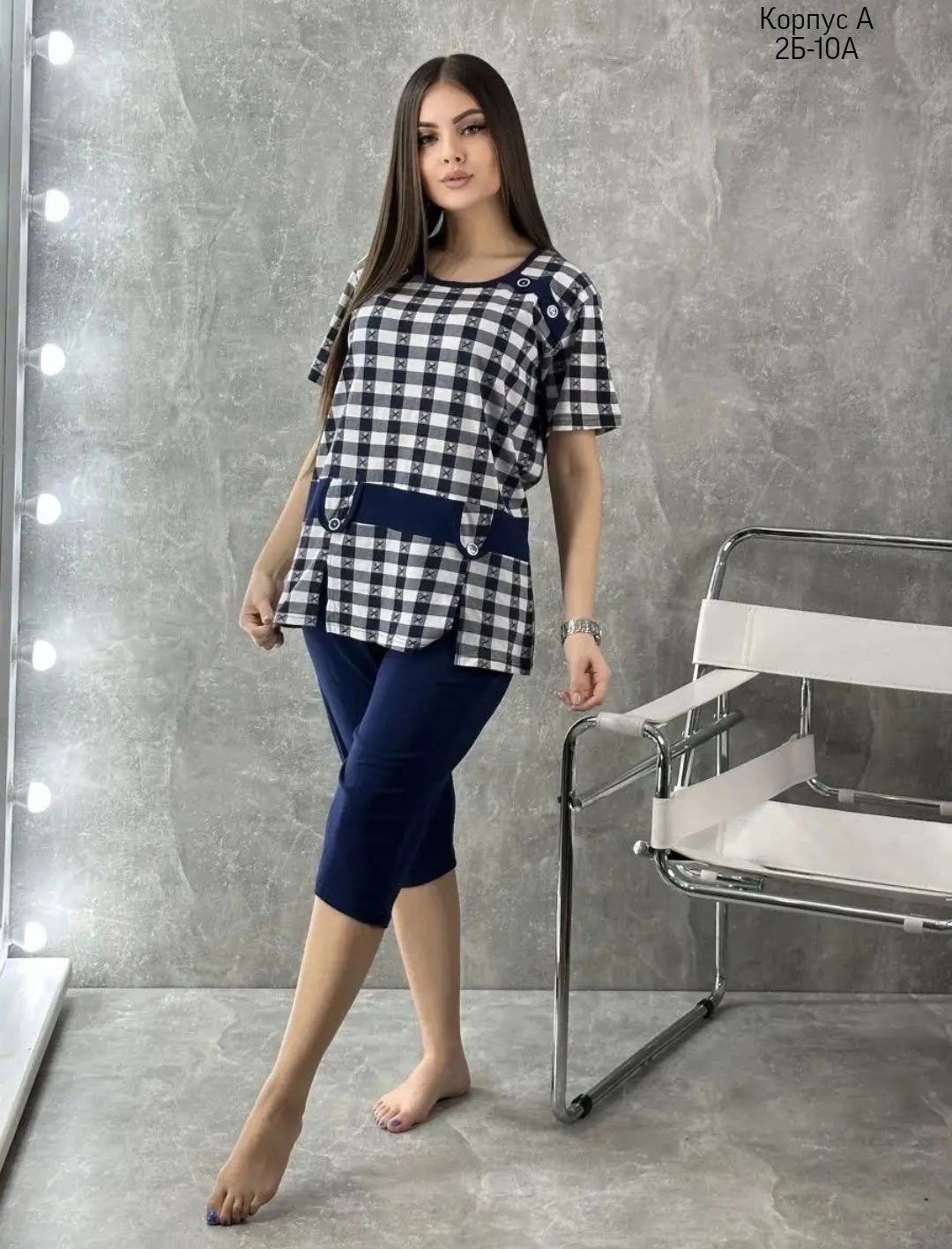 пижама с бриджами хлопок трикотажная хб sumbulay,женская туника,туника женская большие размеры,платье домашнее женское,пижама с бриджами хлопок трикотажная хб