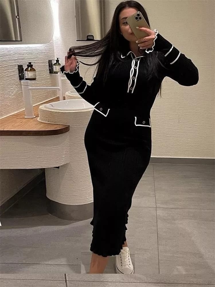 приталенное трикотажное платье,трикотажное платье макси,трикотажное платье,трикотажное платье миди,платье макси в рубчик