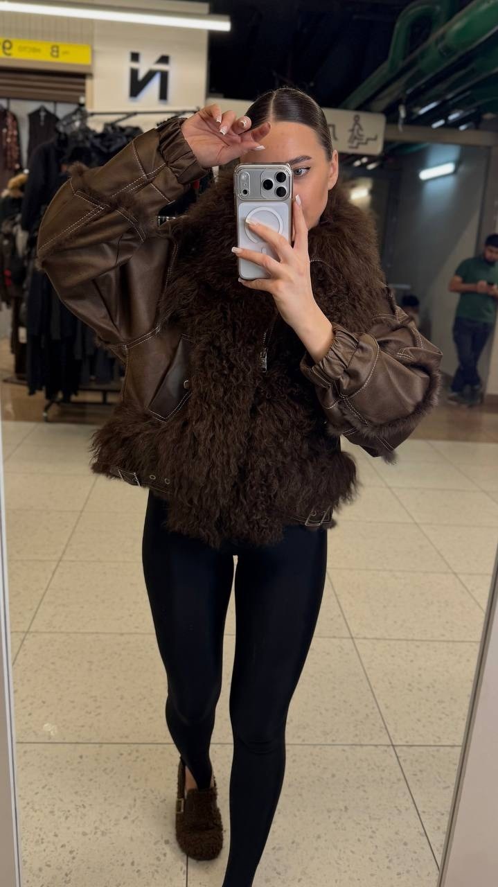 модная куртка,куртка комбинированная,куртка бомбер,куртка с мехом,меховая куртка