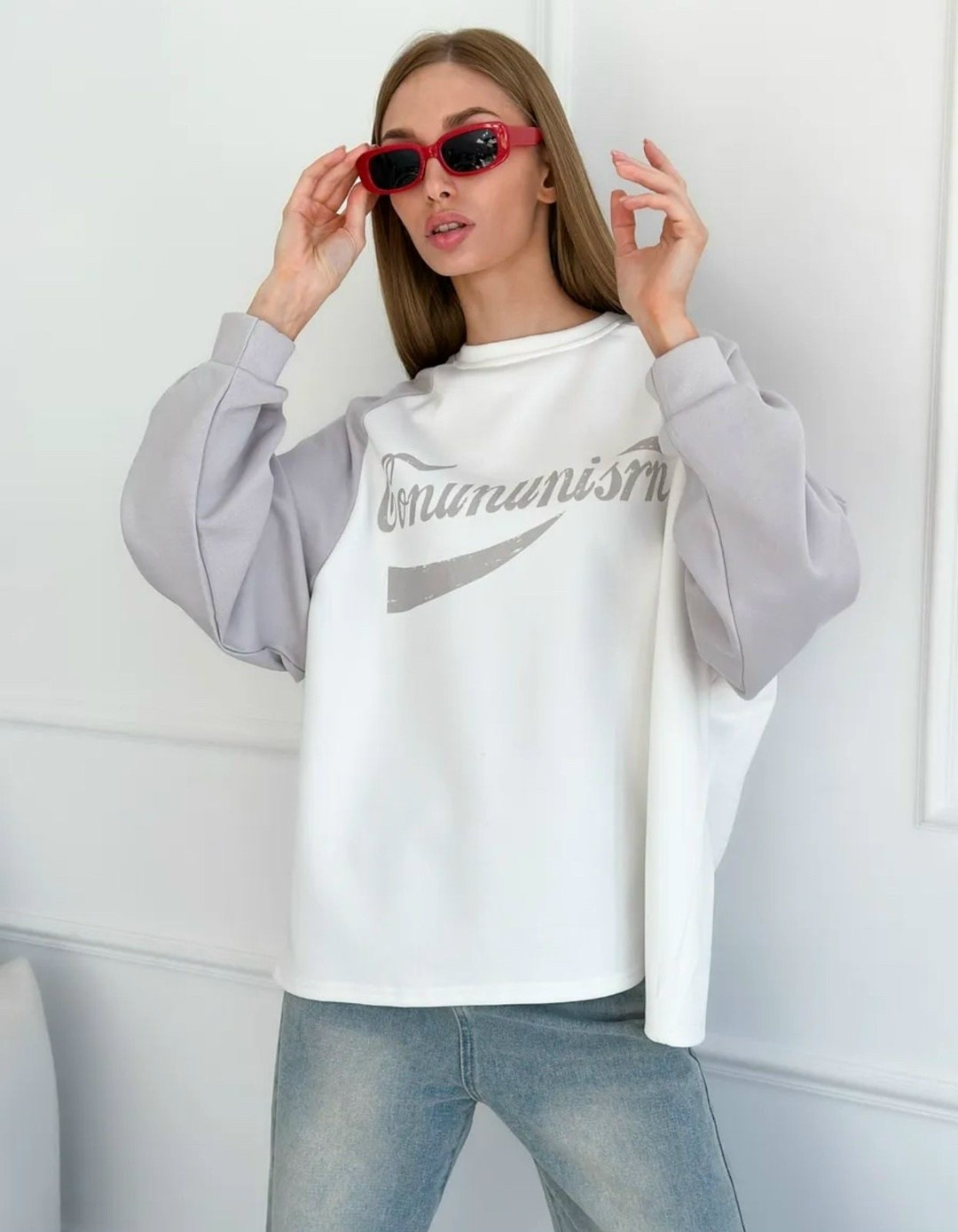 голубой свитшот,толстовки свитшот,свитшоты женские,лонгслив оверсайз,базовый свитшот