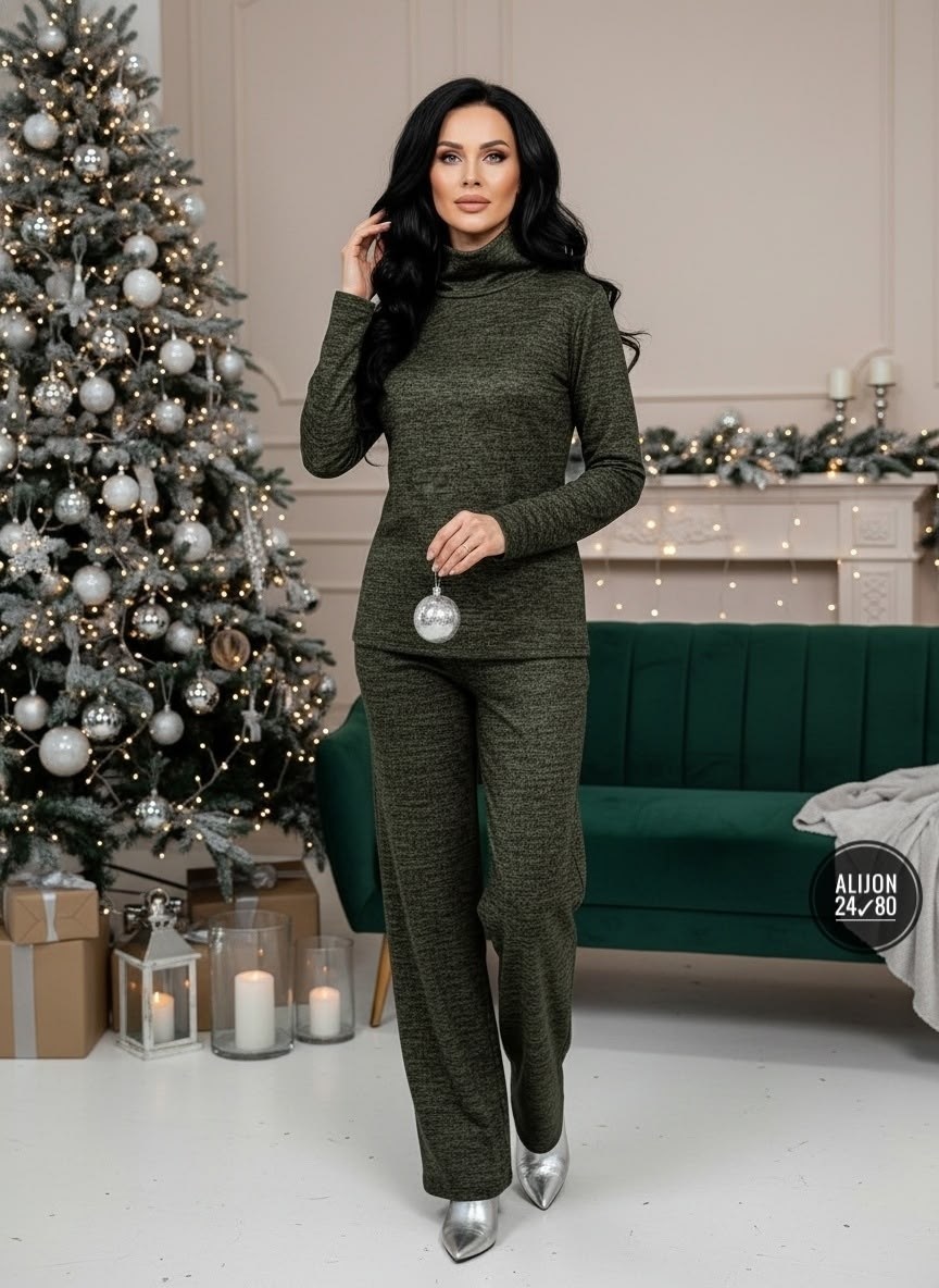трикотажные костюмы,костюмы брючные,трикотажный костюм тёплый,костюм с брюками,костюм женский теплый вязаный с брюками палаццо