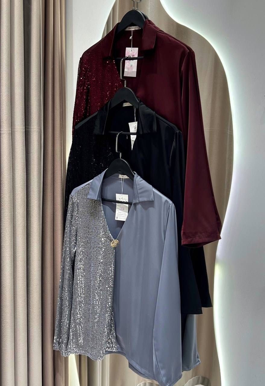 рубашка с пайетками,праздничная блузка,блузка с пайетками,блузка женская,рубашка пайетки